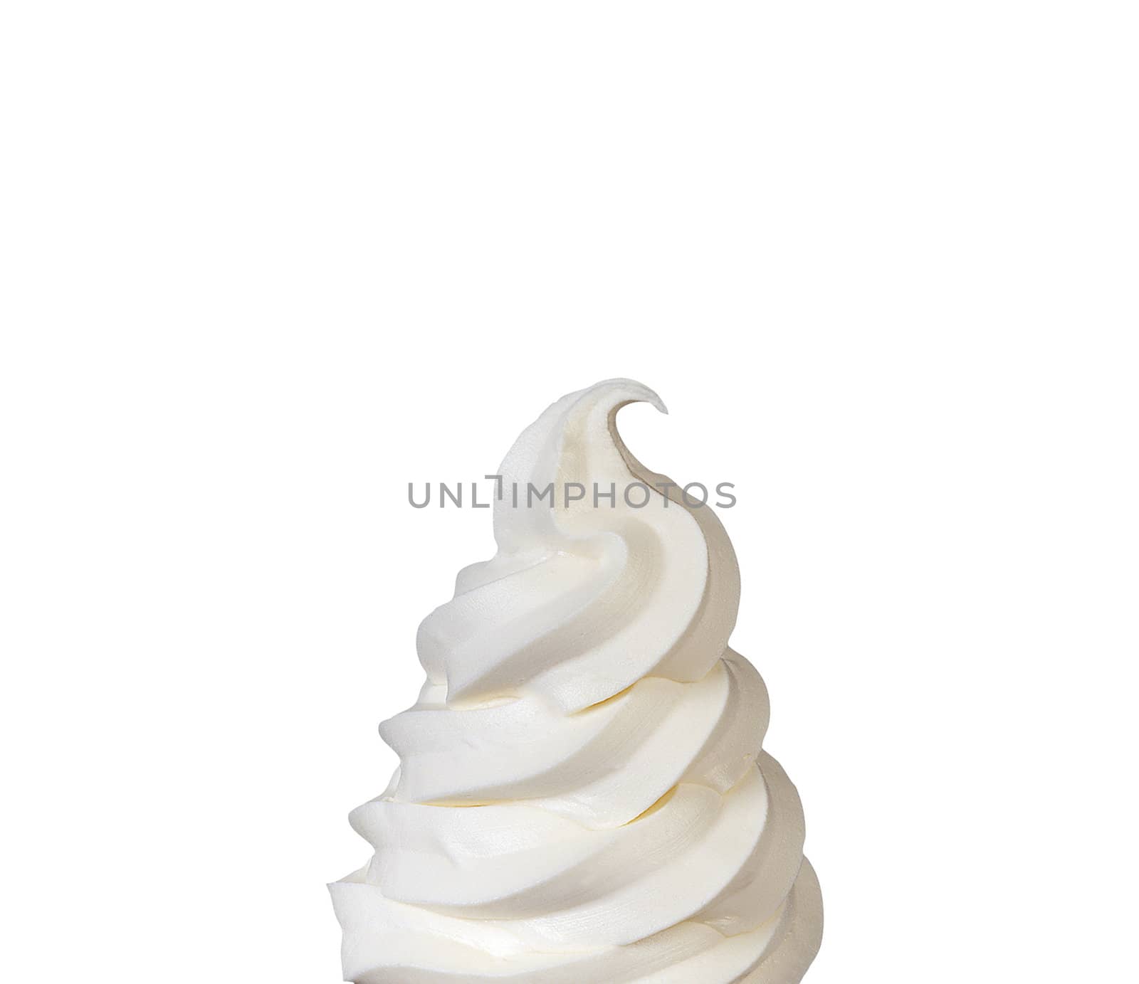 Soft ice-cream top close-up
