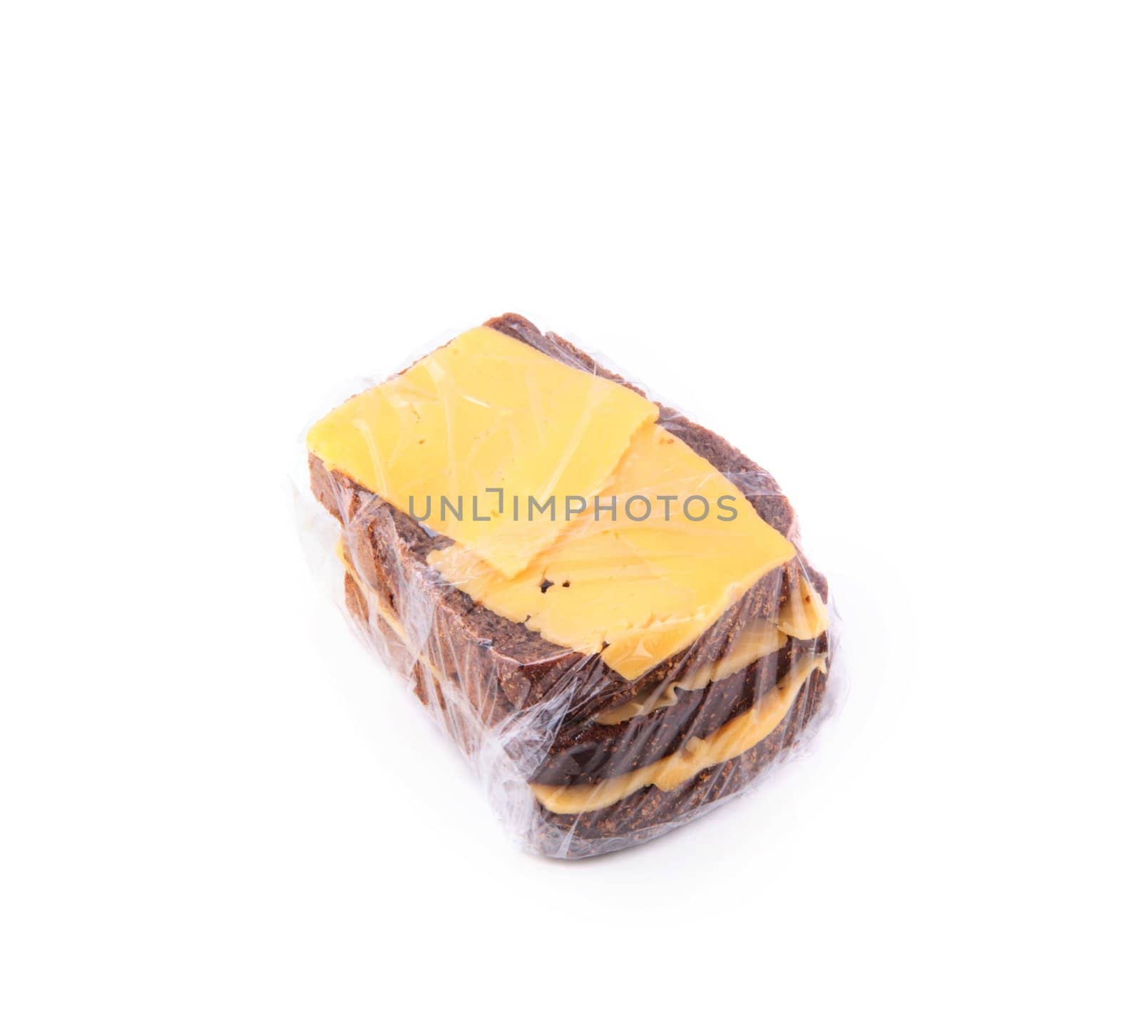 Bread and cheese isolated