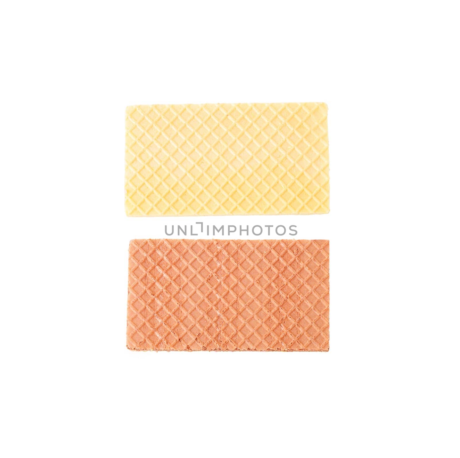 waffles close up isolated on white background