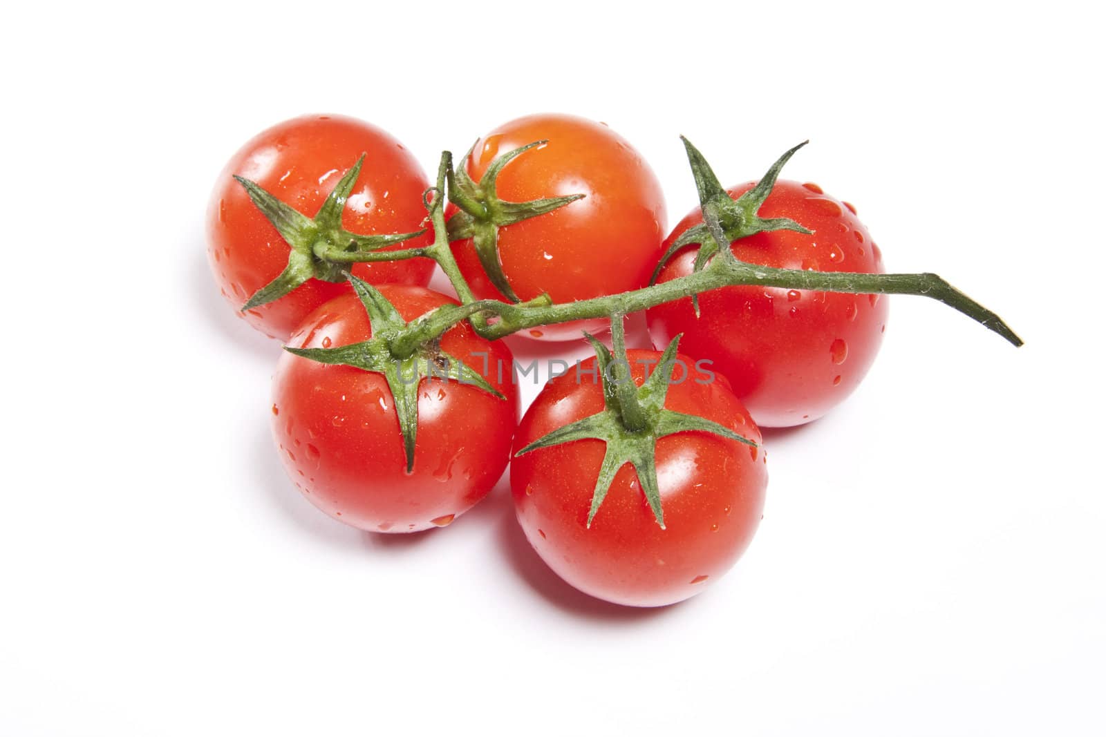 cherry tomatoes isolated on the white background