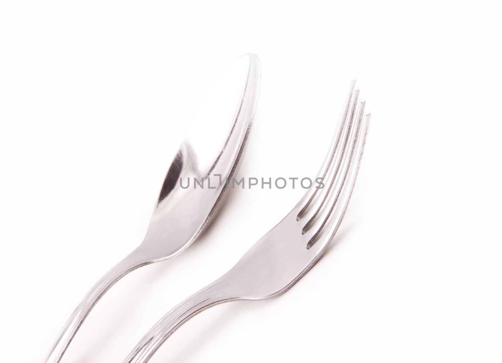 fork, spoon isolated