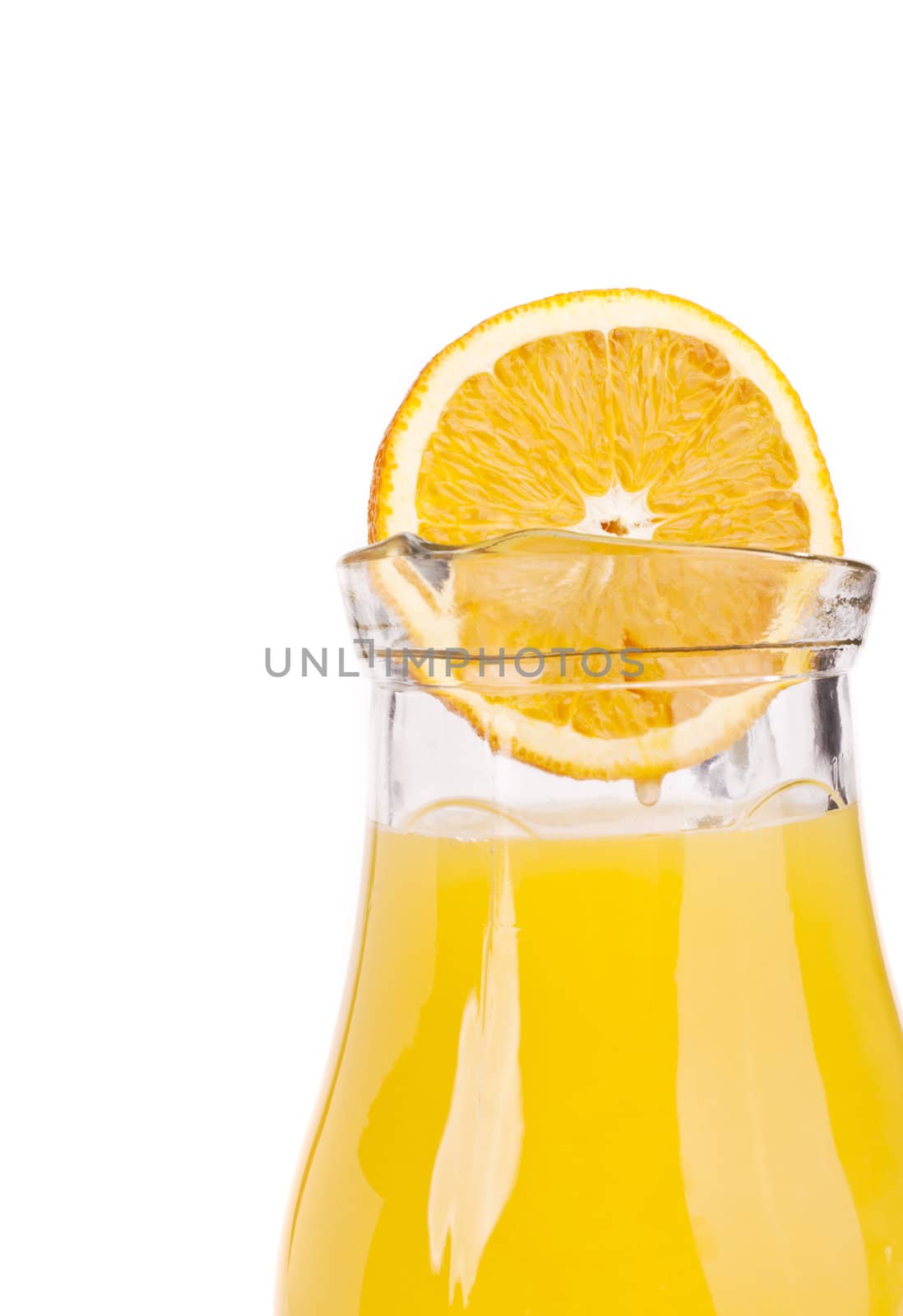 orange juice over white