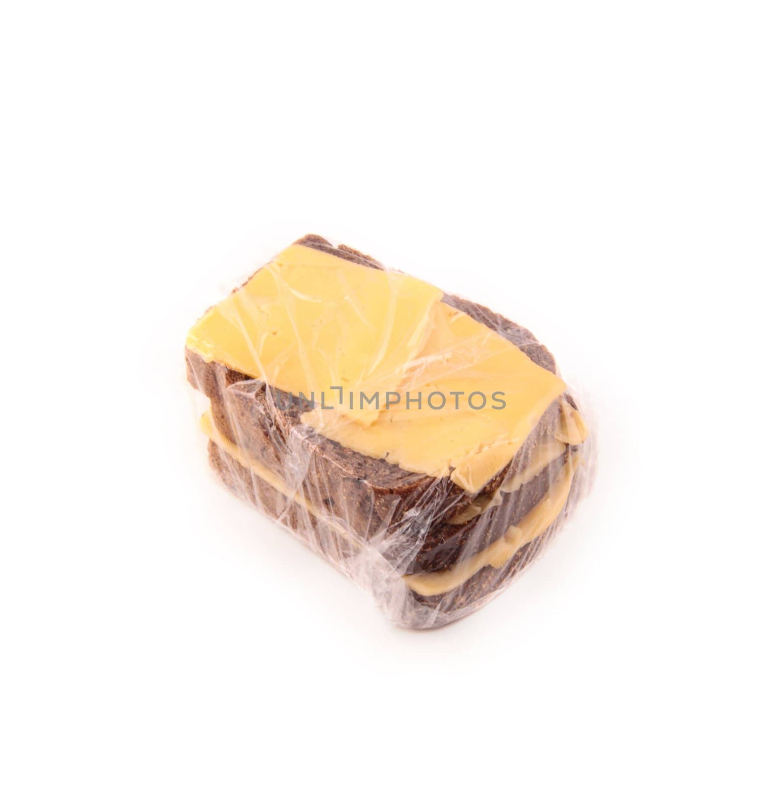 Bread and cheese isolated