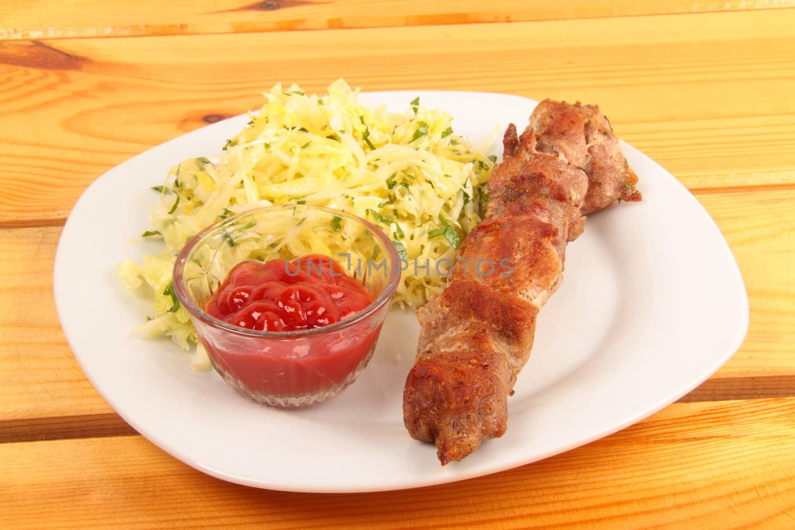Grilled chicken and salad