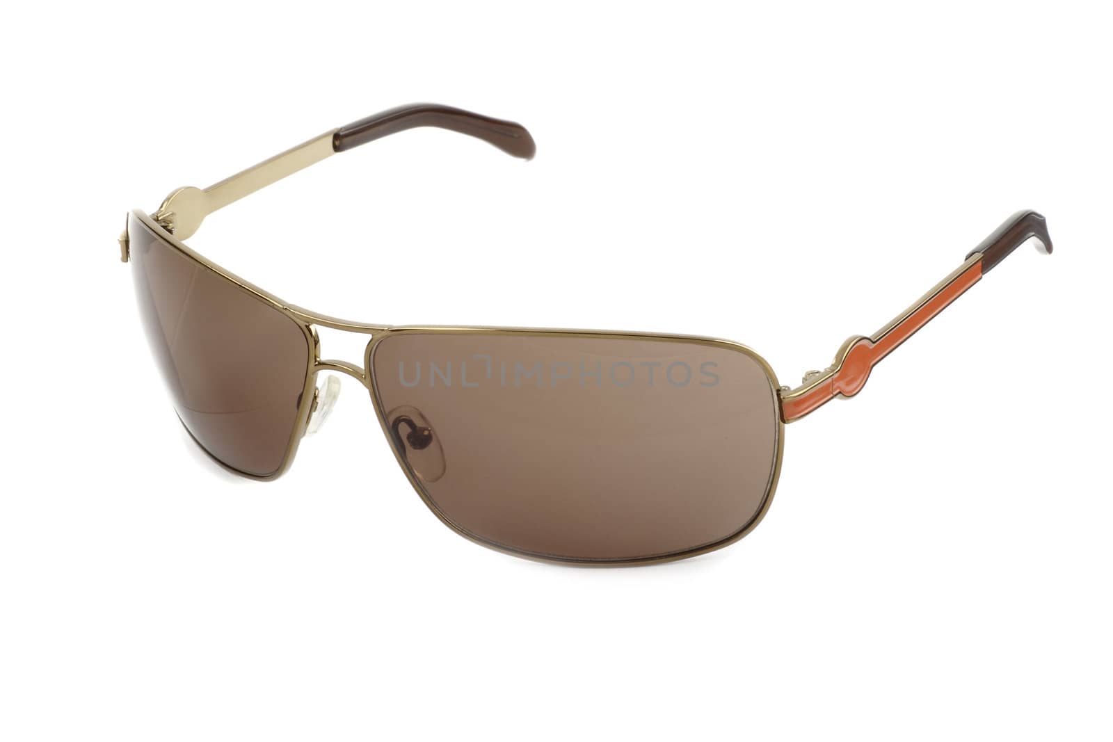 Stylish sunglasses isolated on the white background