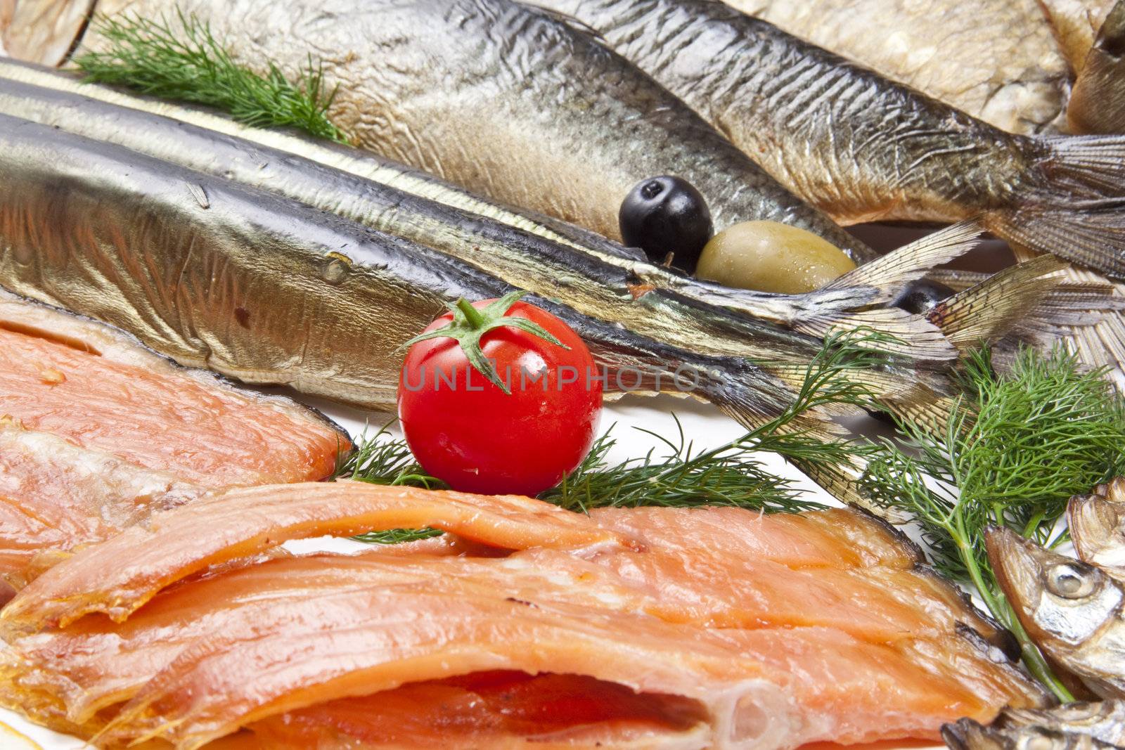 smoked and red fish