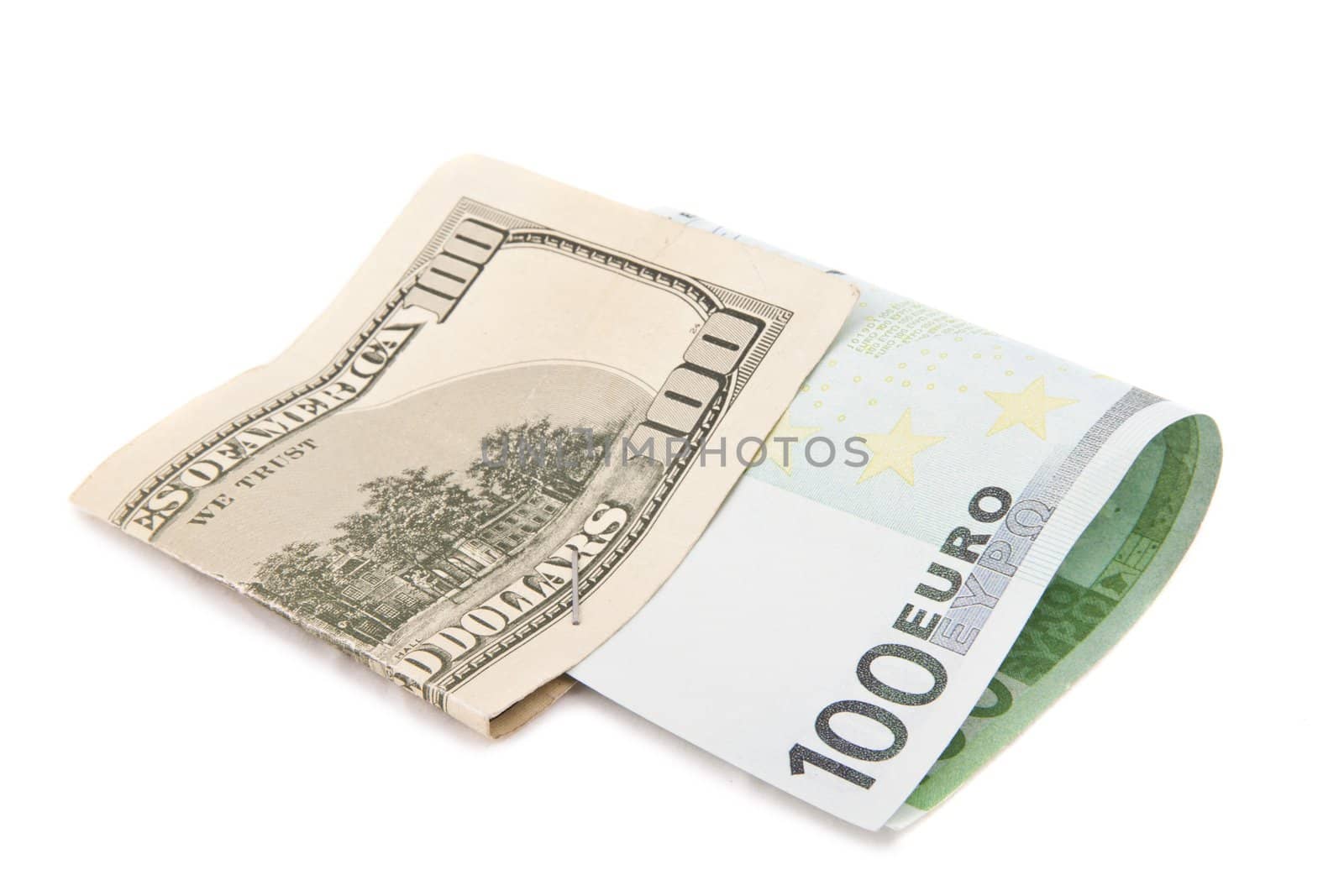 Euro and dollar isolated