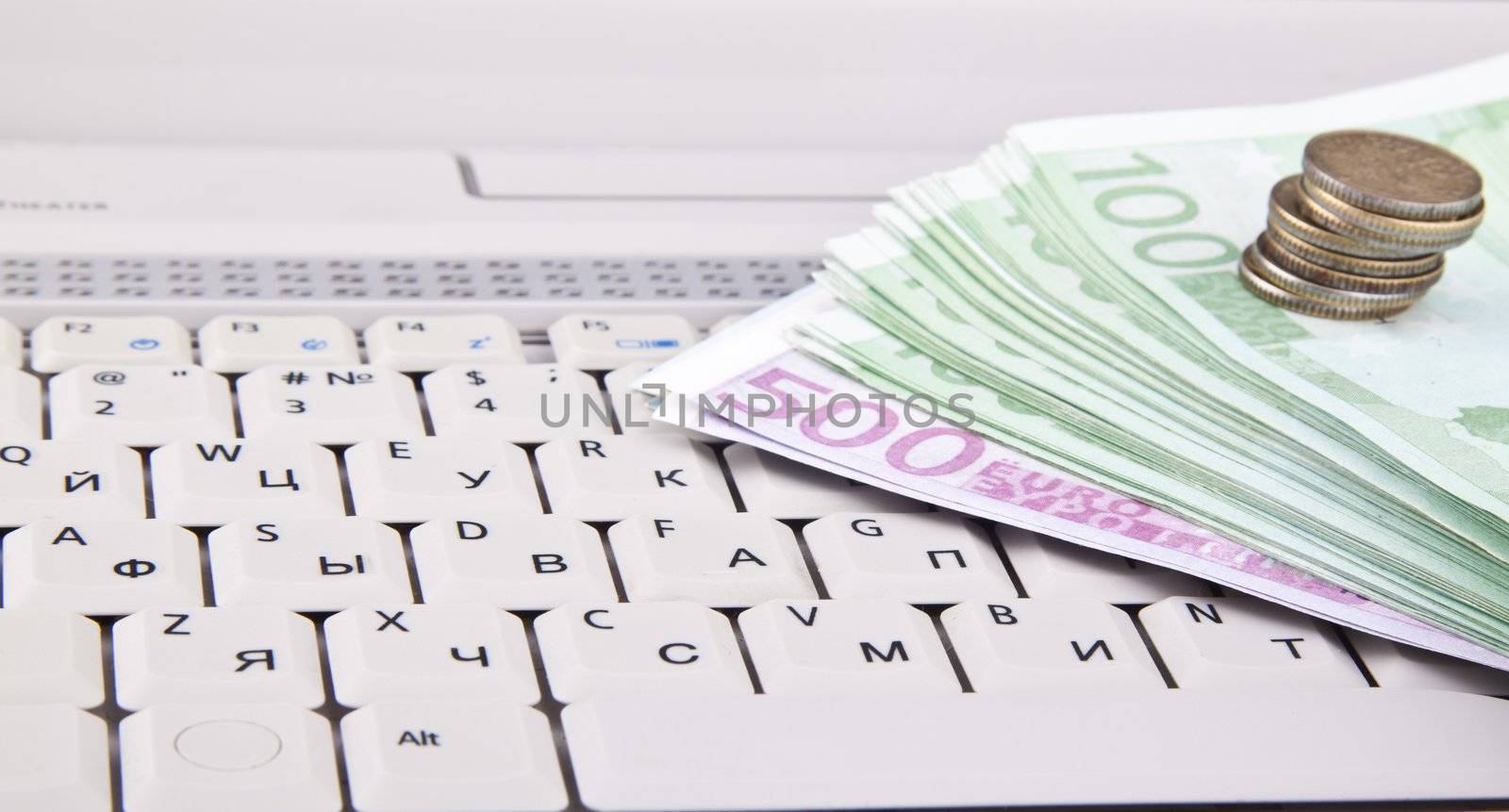 money on keyboard