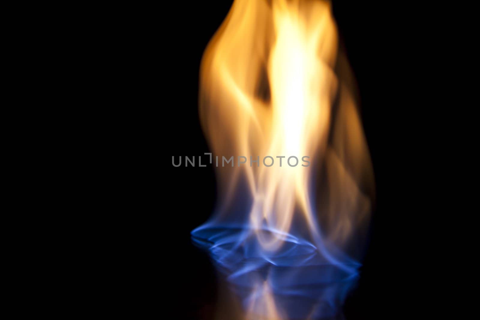 fire flames on a black