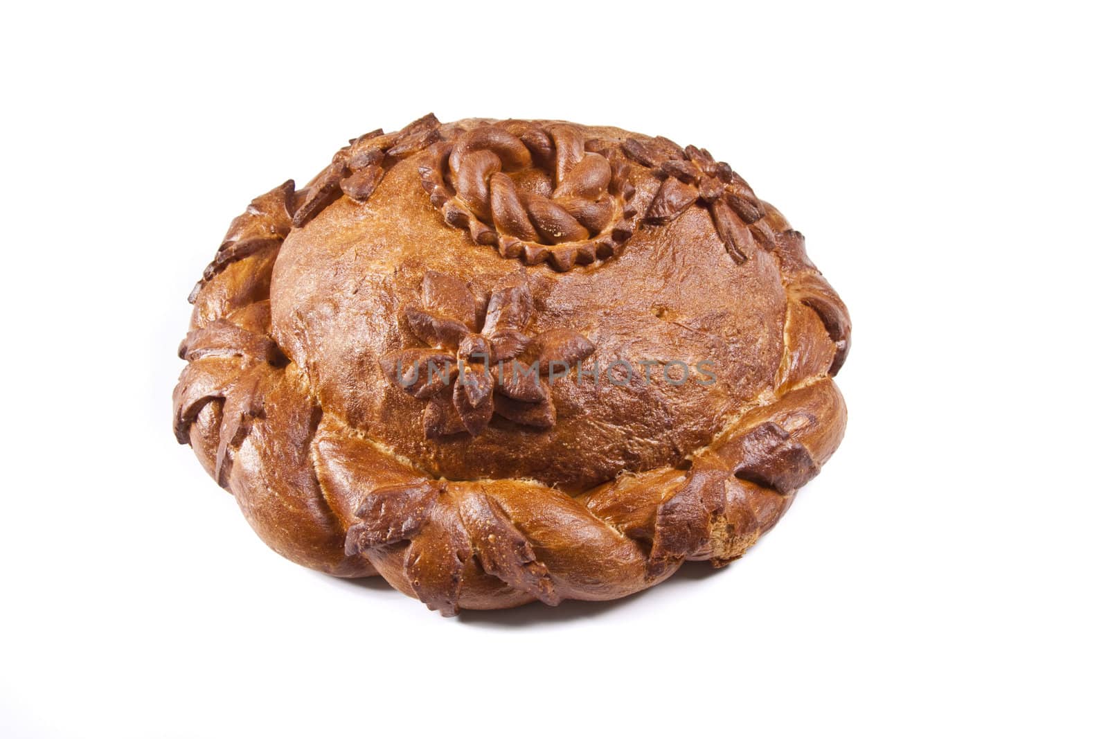 wedding bread on white background