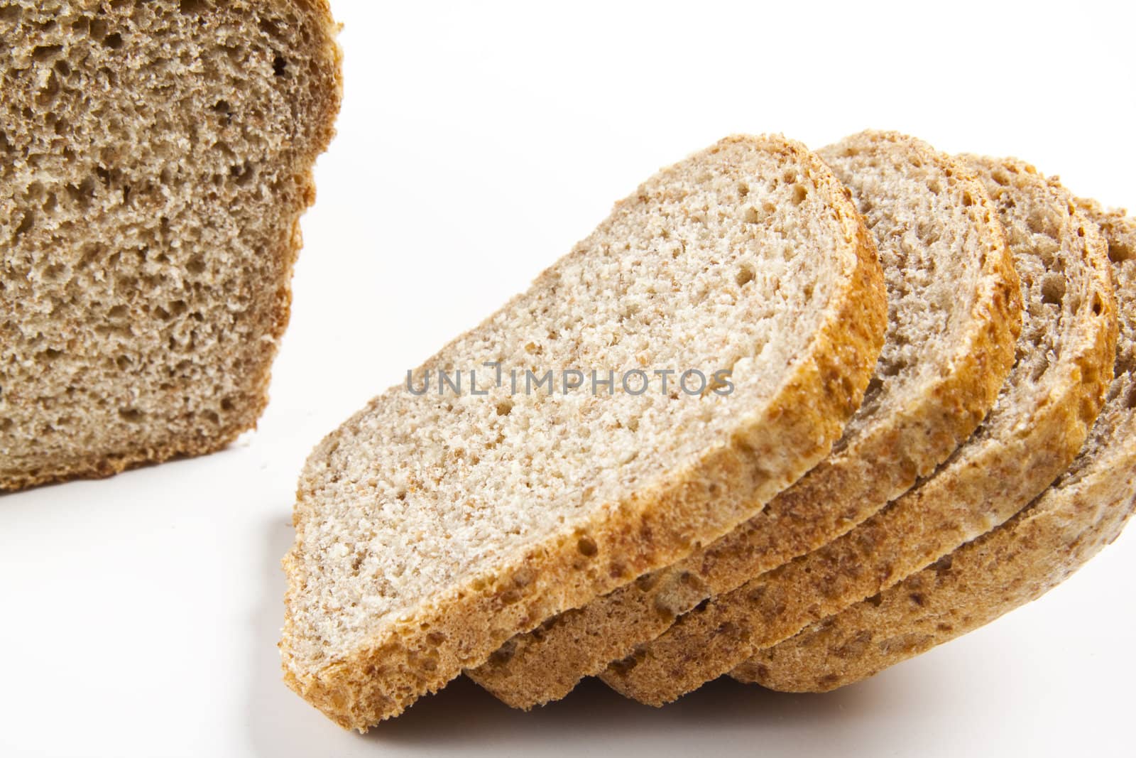 cut loaf of bread close-up