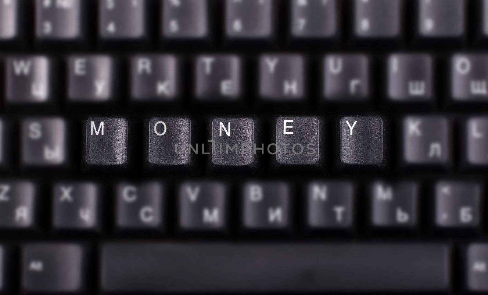 money - Very sharp image. Keyboad Keys