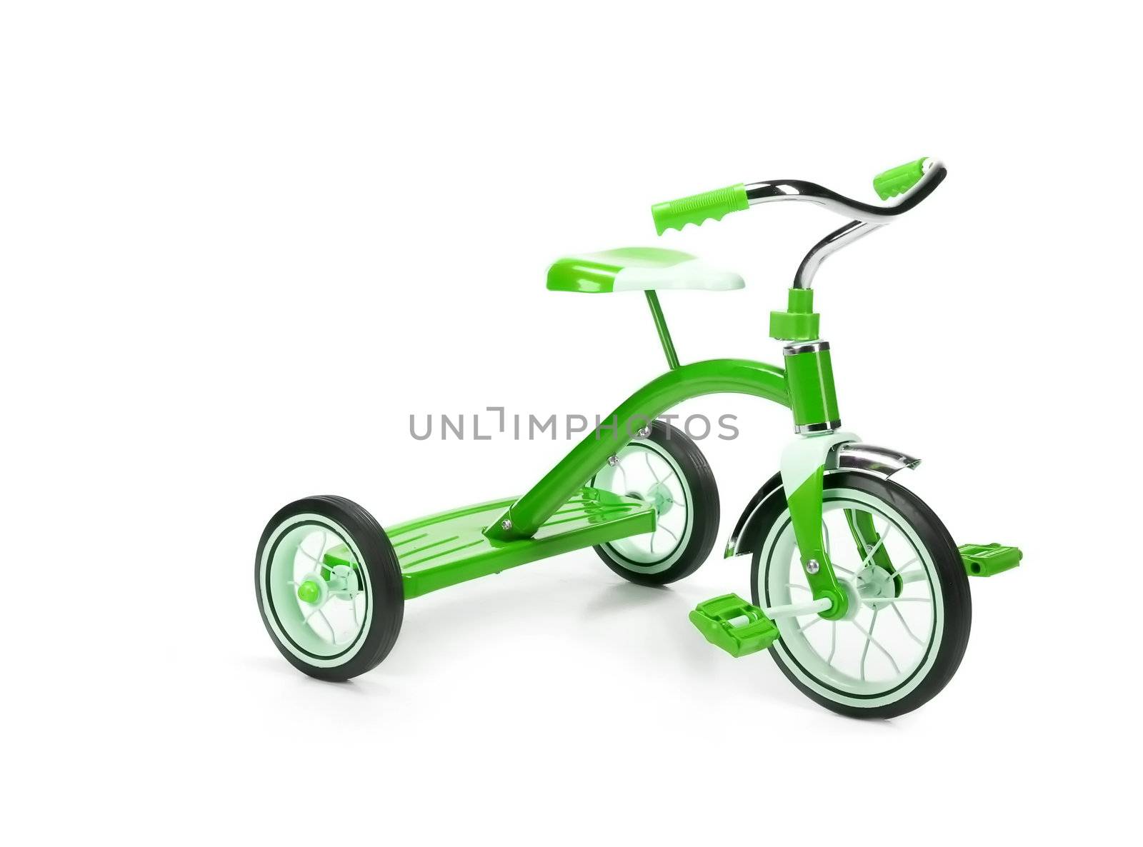 kids bike isolated close up on white background