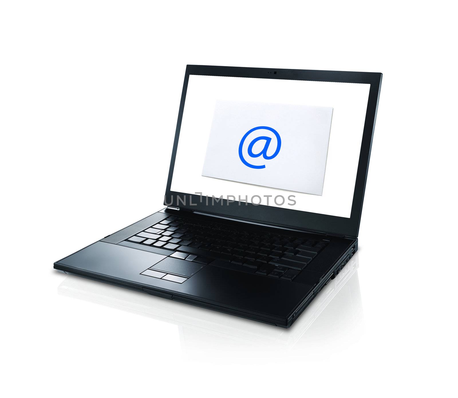 Laptop with mail envelope