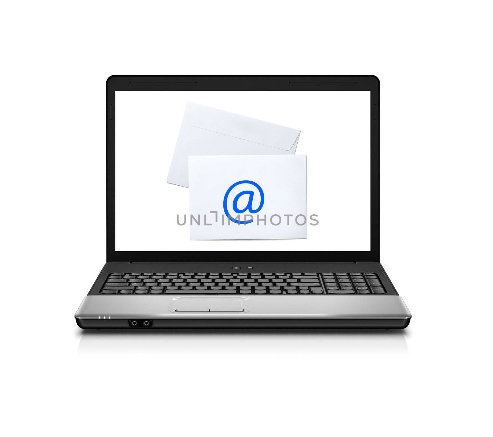 Laptop with mail envelope