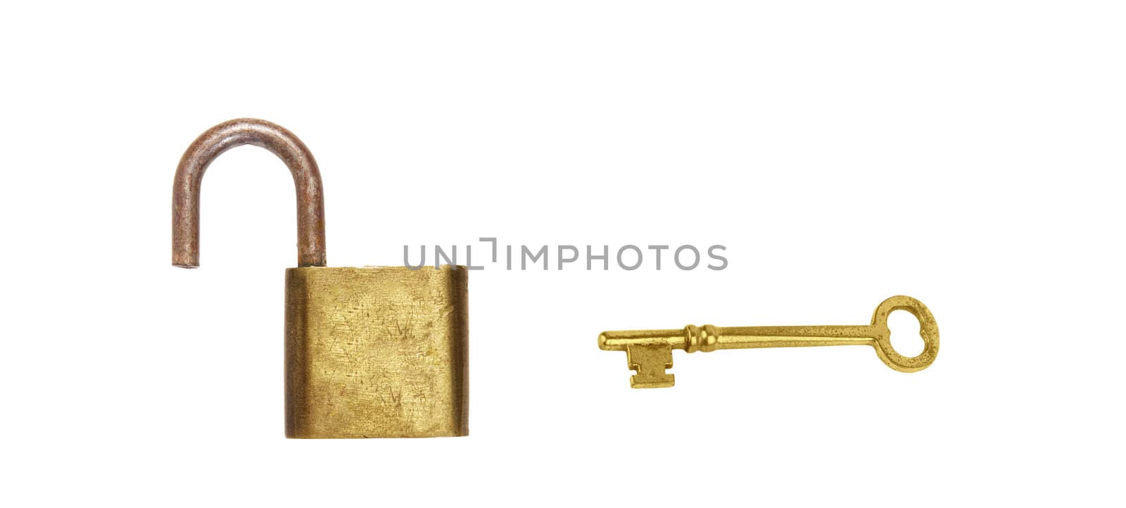 Lock and key isolated
