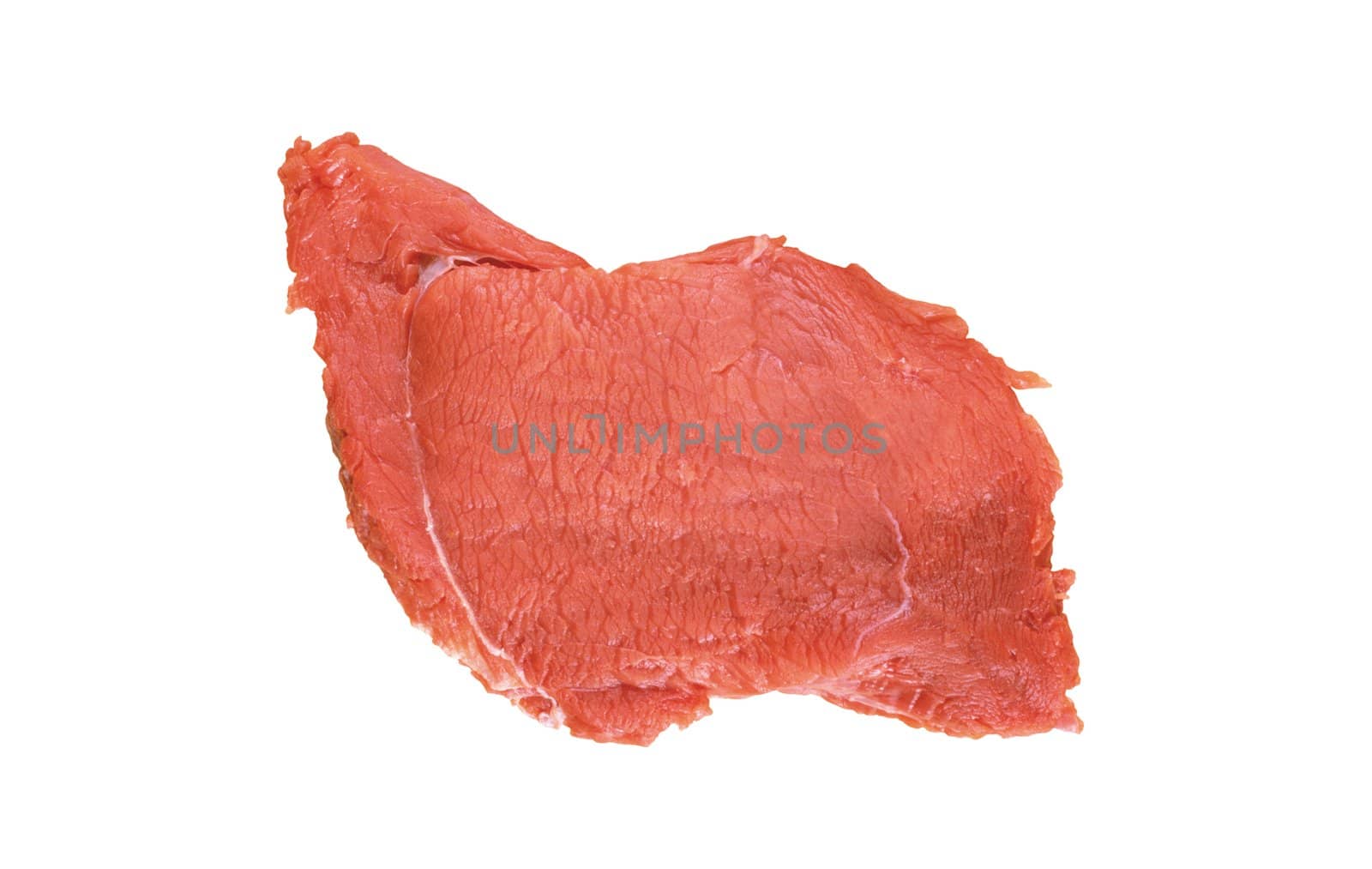 Piece of fresh meat on a white background