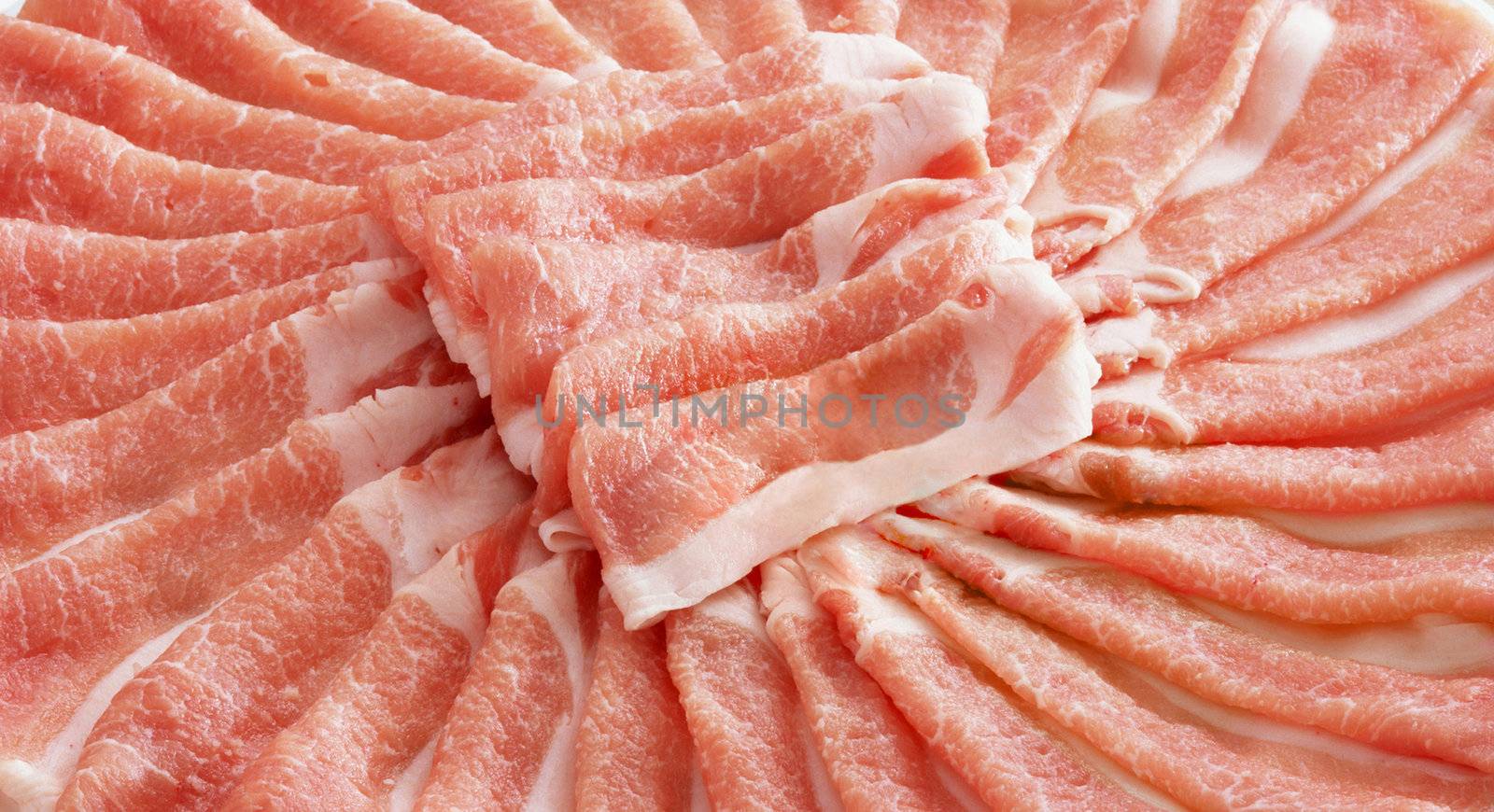 Close up fresh natural meat slices background