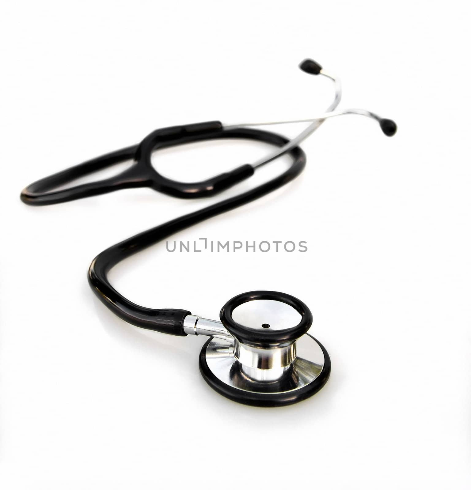 Beautiful stethoscope isolated on a white background