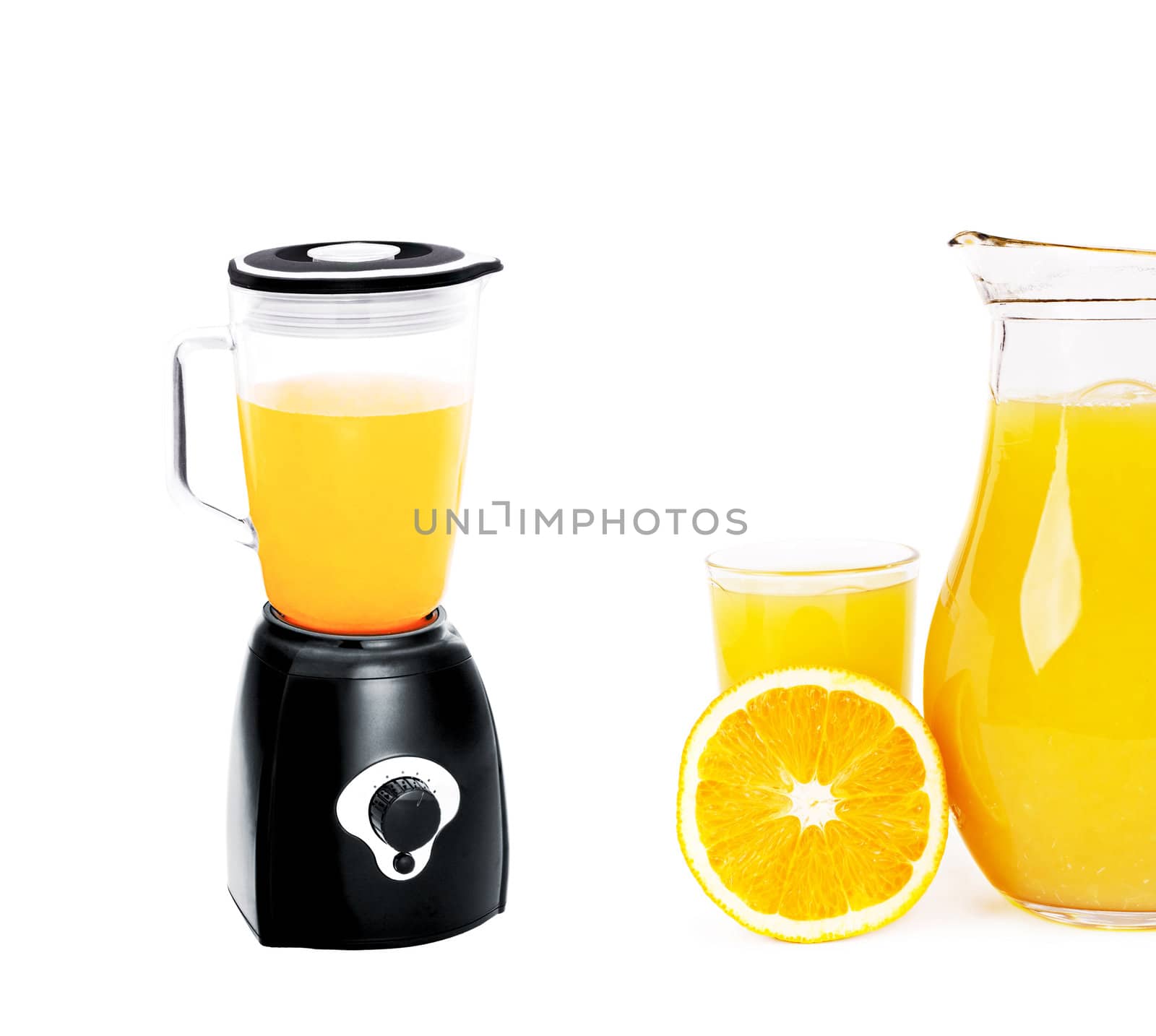The electric blender for make fruit juice