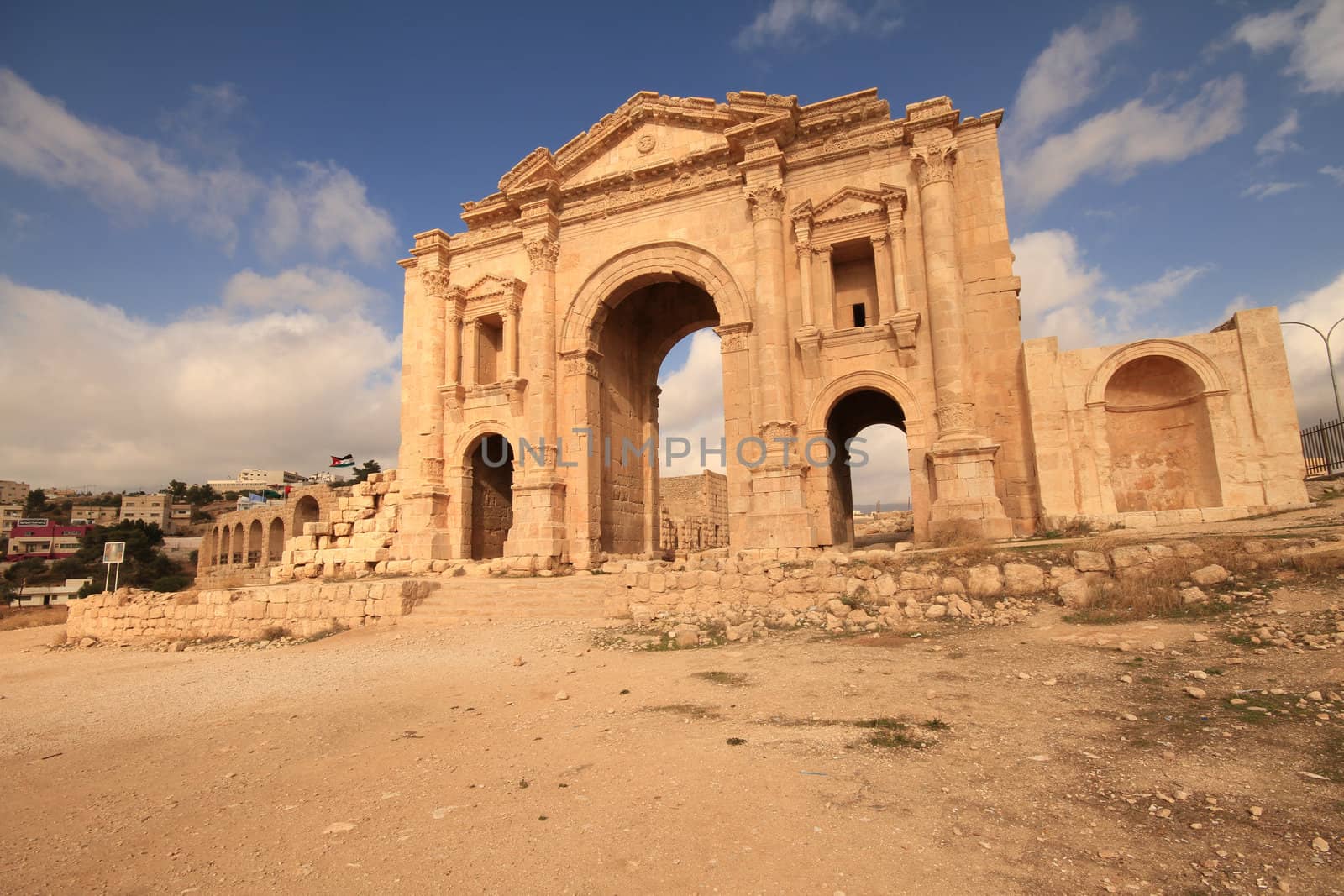 Hadrian's Arch,Jarash Jordan by thanomphong