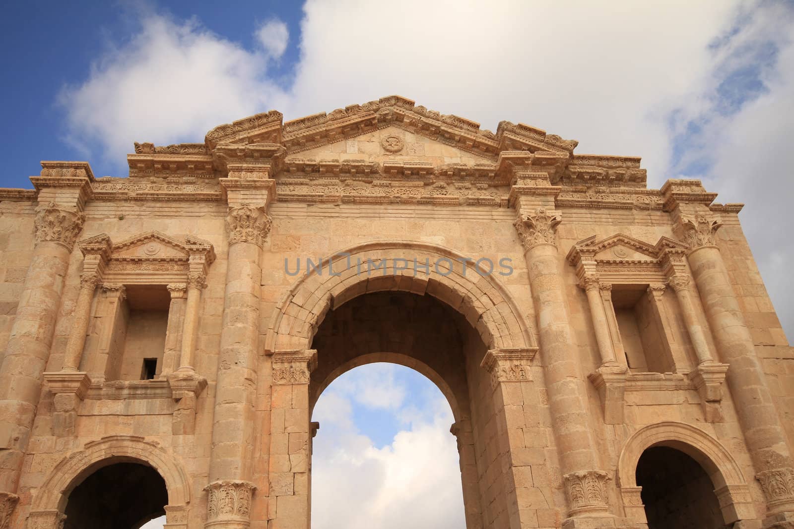 Hadrian's Arch,Jarash Jordan by thanomphong