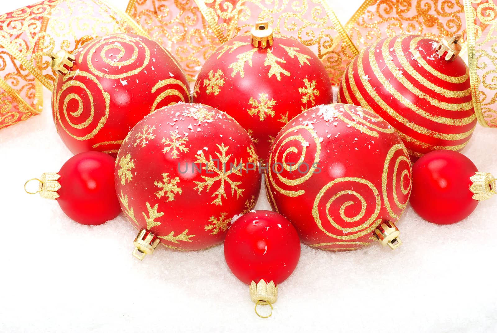 christmas balls isolated on a white background