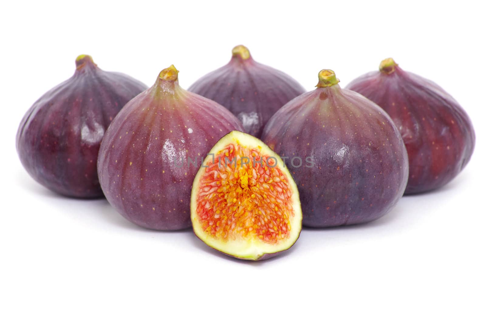 Fresh figs isolated on white