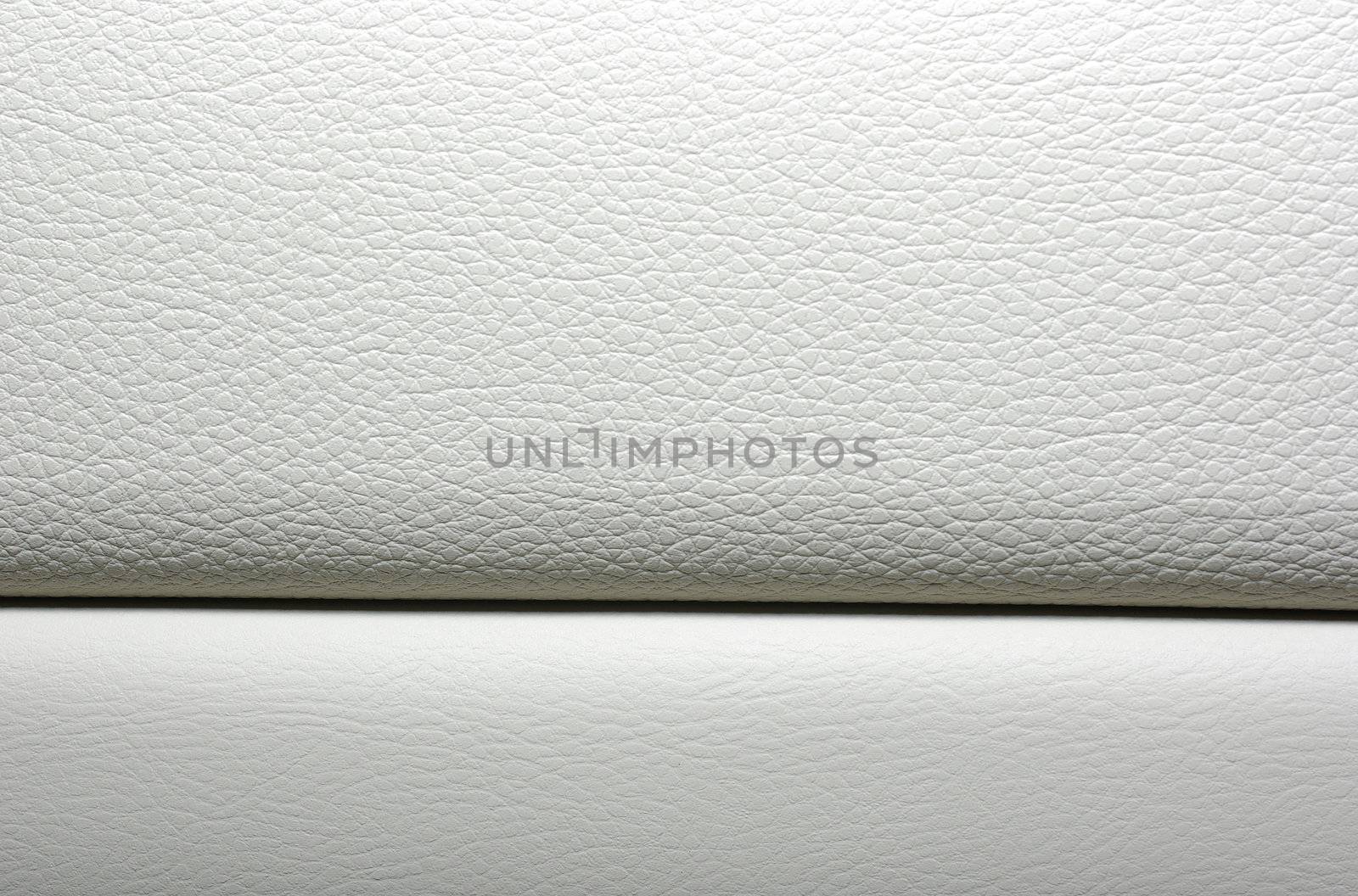 White leather background. Modern japanese car interior materials.