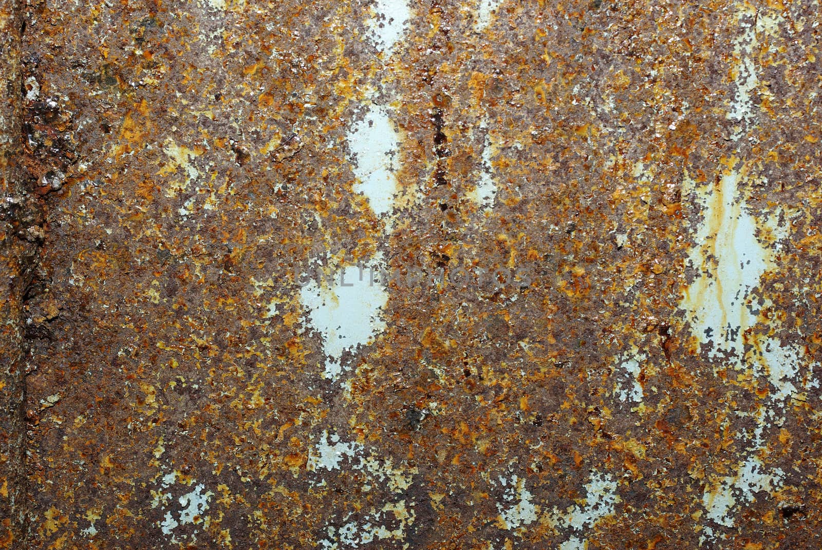 Aged blue rusty metallic surface. Abstract grunge background. by borodaev