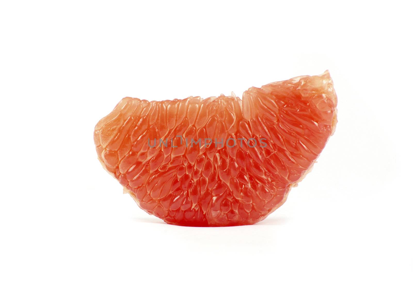 halves grapefruit isolated on a white background