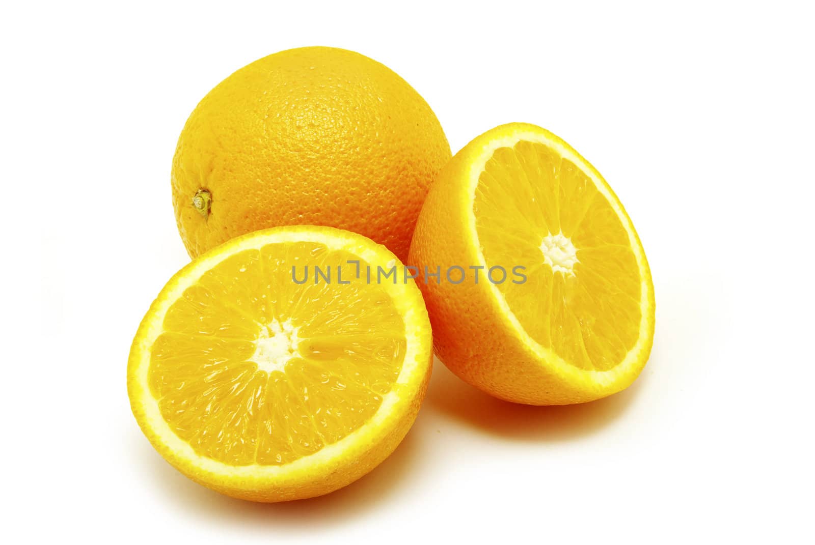   fresh orange isolated on white