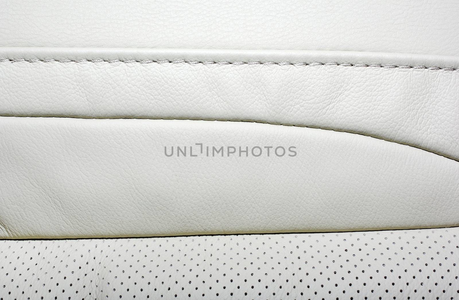 High quality beige leather background. Interior of modern luxury japanese car.
