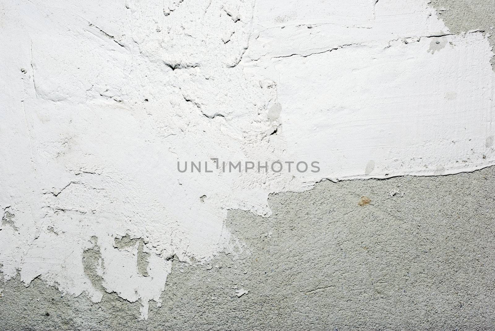 Alabaster plaster with beton concrete wall. Abstract textured background.