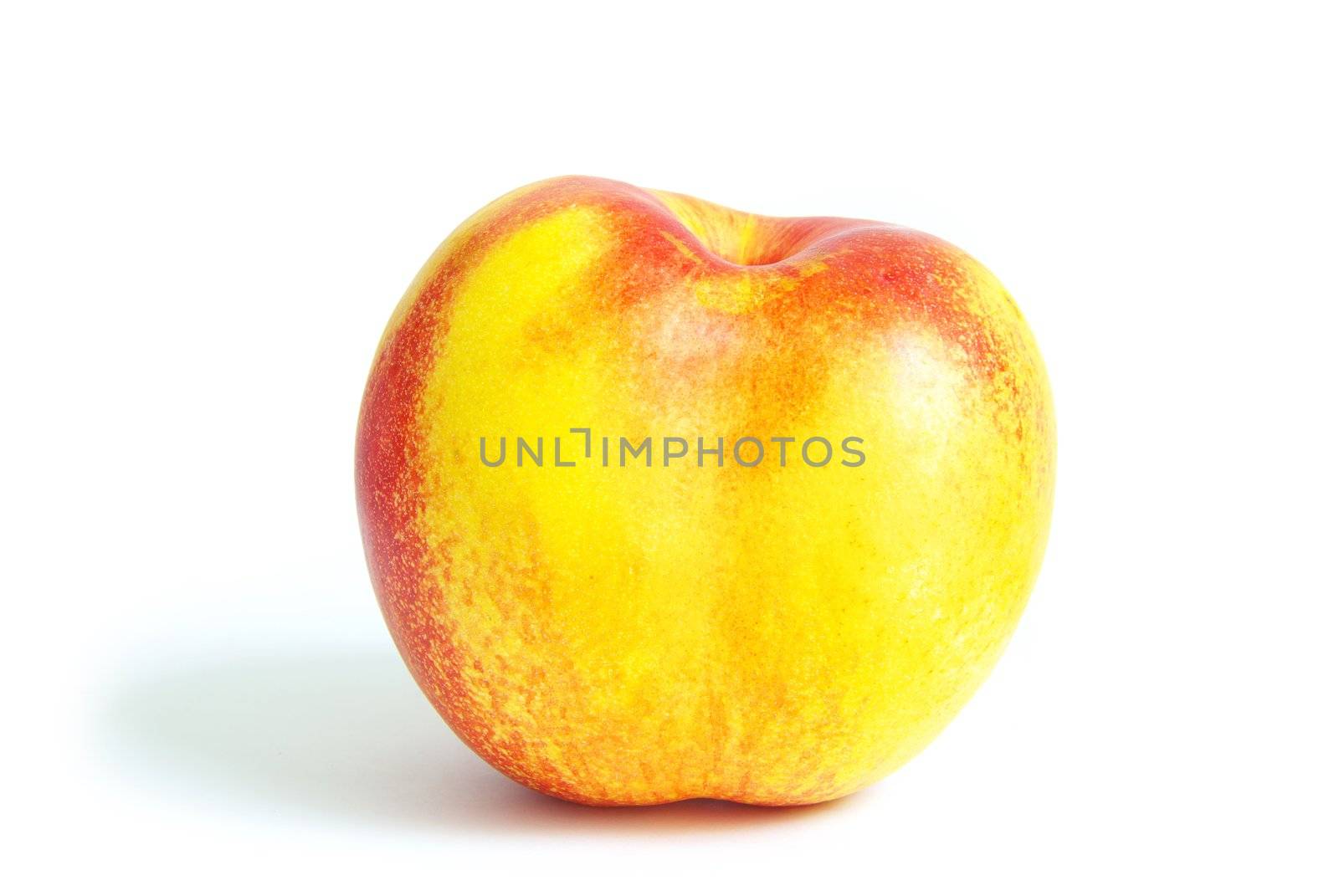 Peach isolate over white background