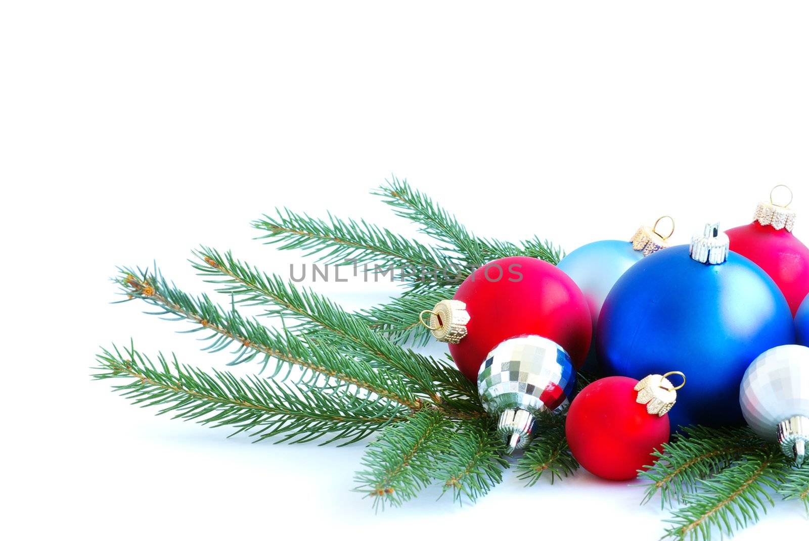 Christmas decoration isolated on the white background