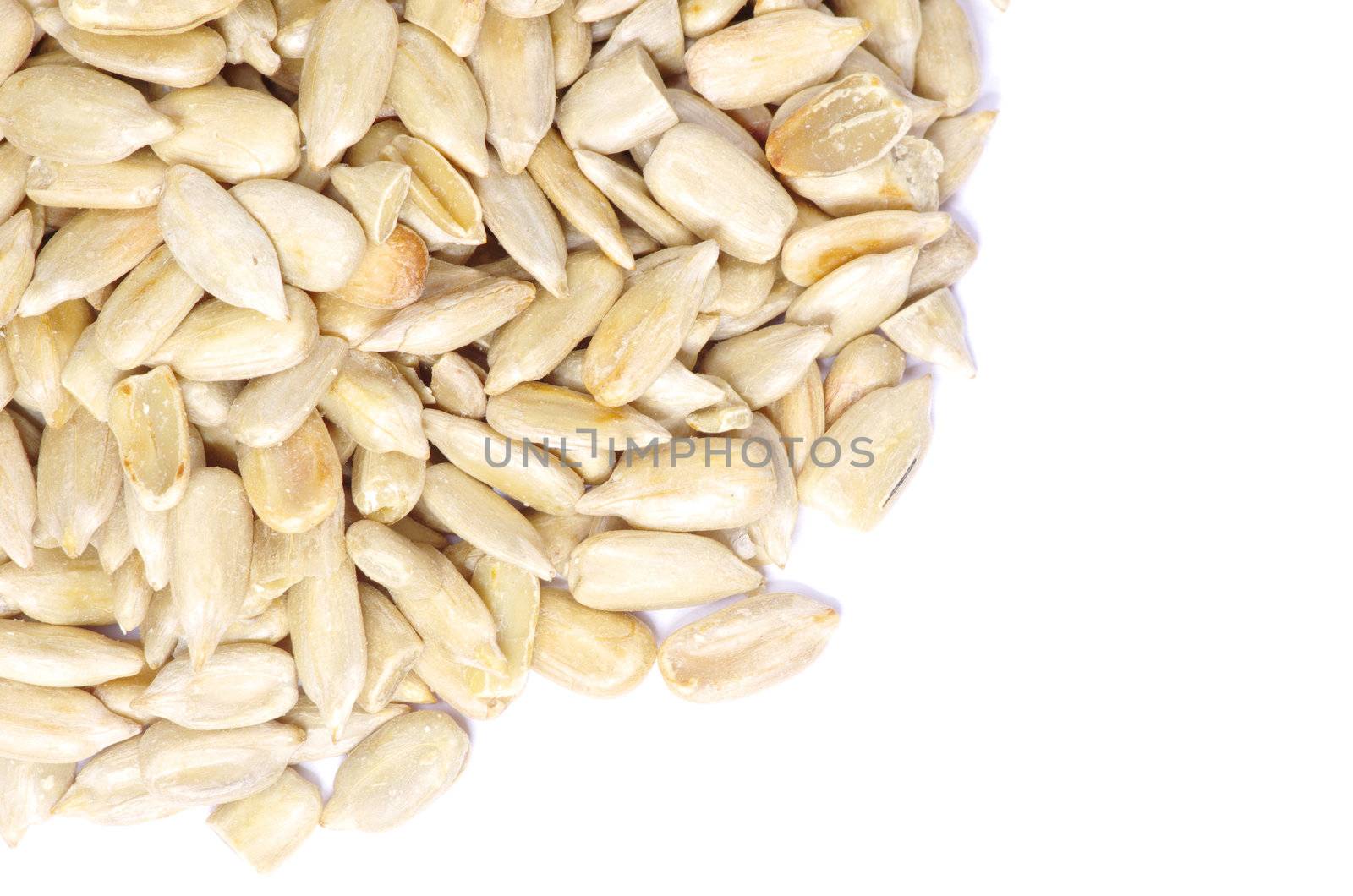 sunflower seeds isolated on white