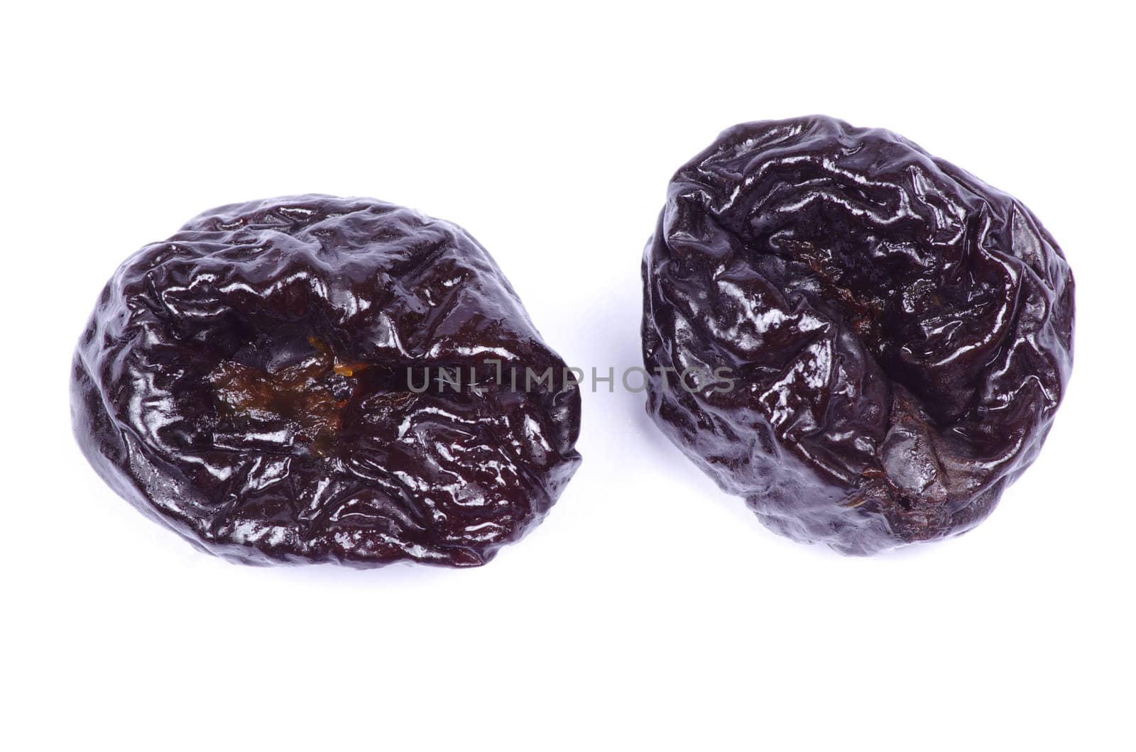 dried plum on a white background