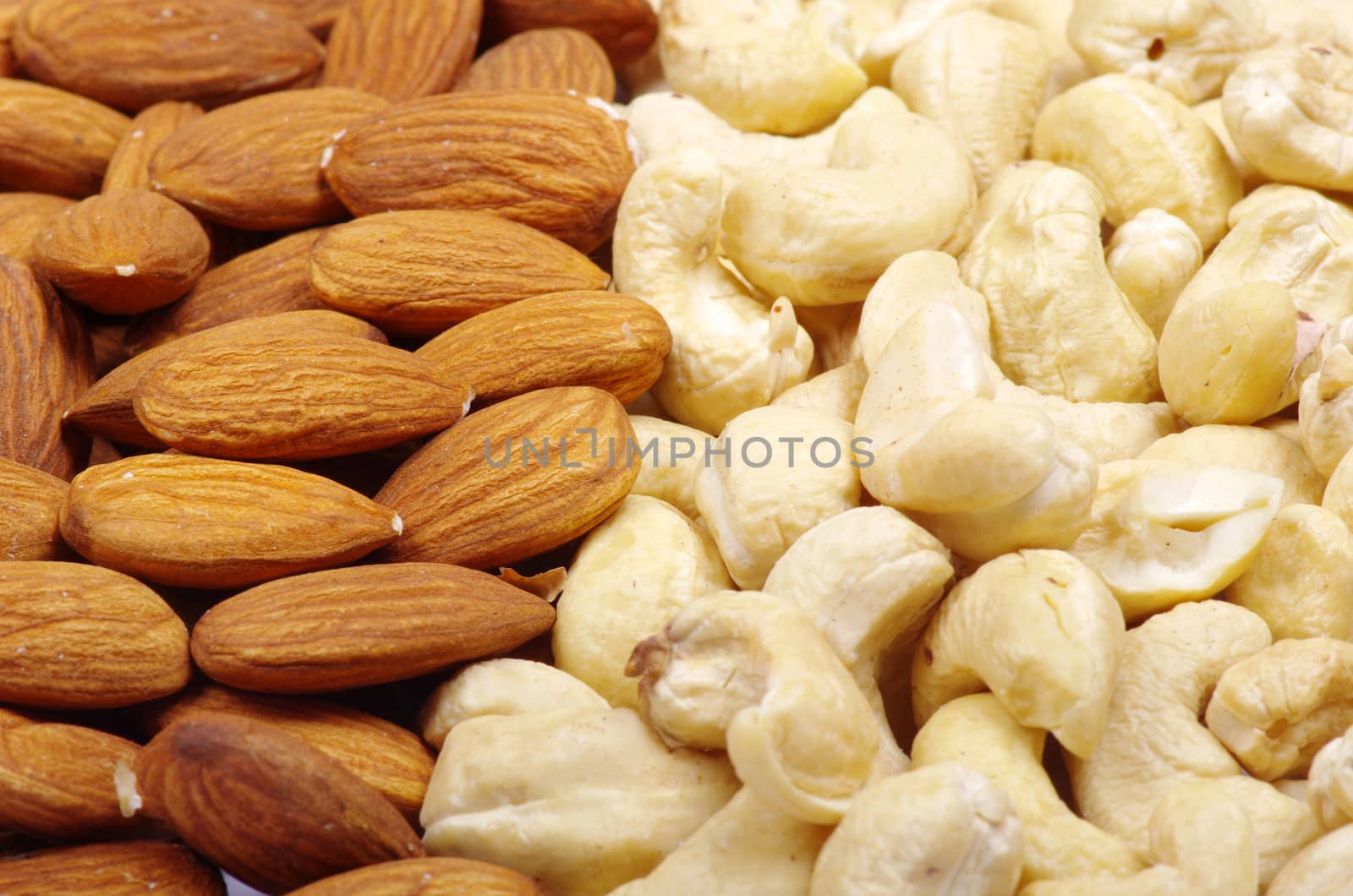 assorted nuts as a background