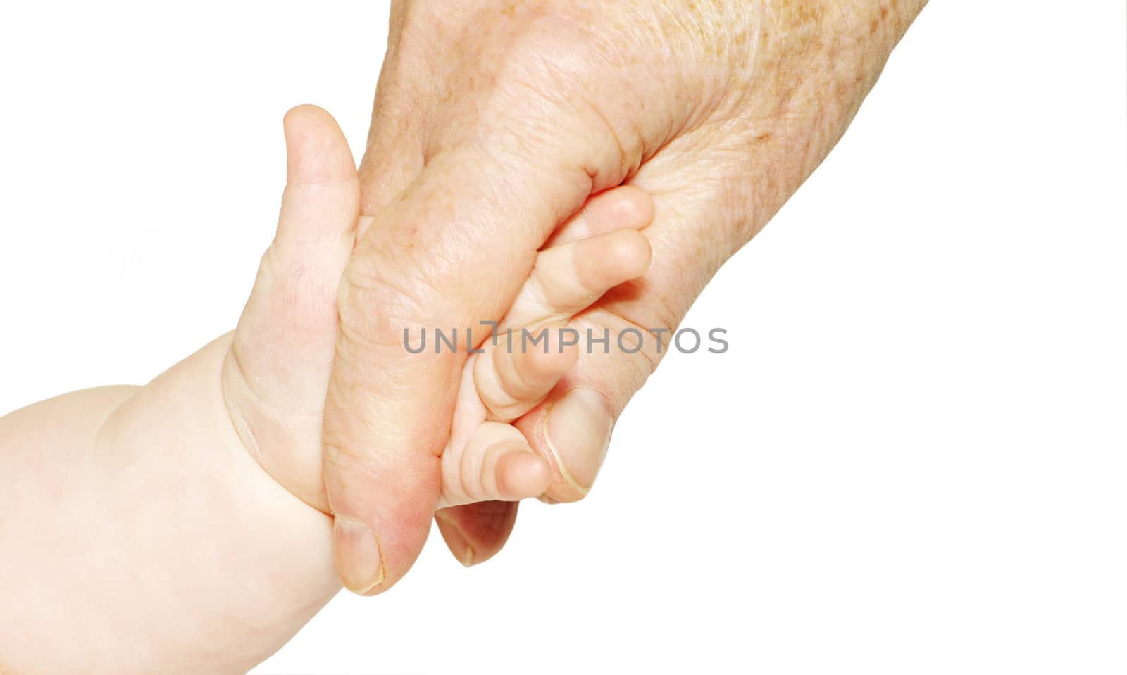 baby hand  isolated on white