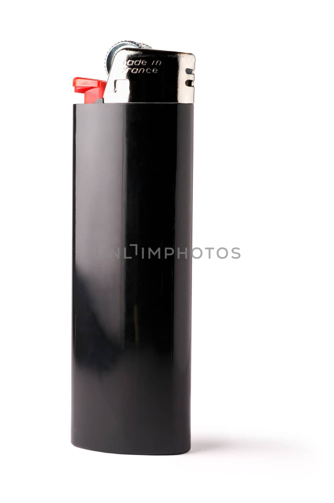 Isolated black lighter with clipping path by Laborer