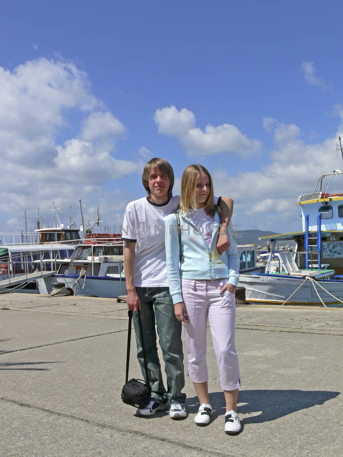 Recent pair on holiday in Alghero, Sardinia, Italy