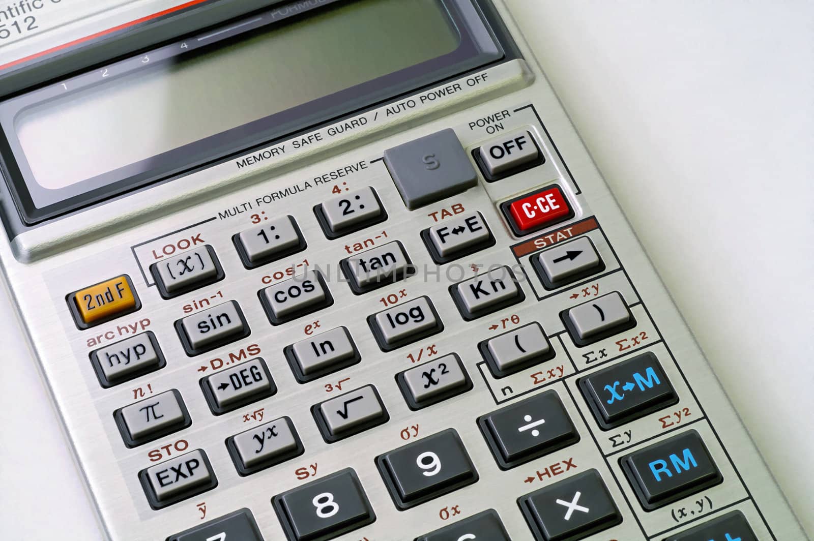 Scientific calculator with trigonometric, exponential, coordinates conversion (cartesian / polar) , and other keys visible.