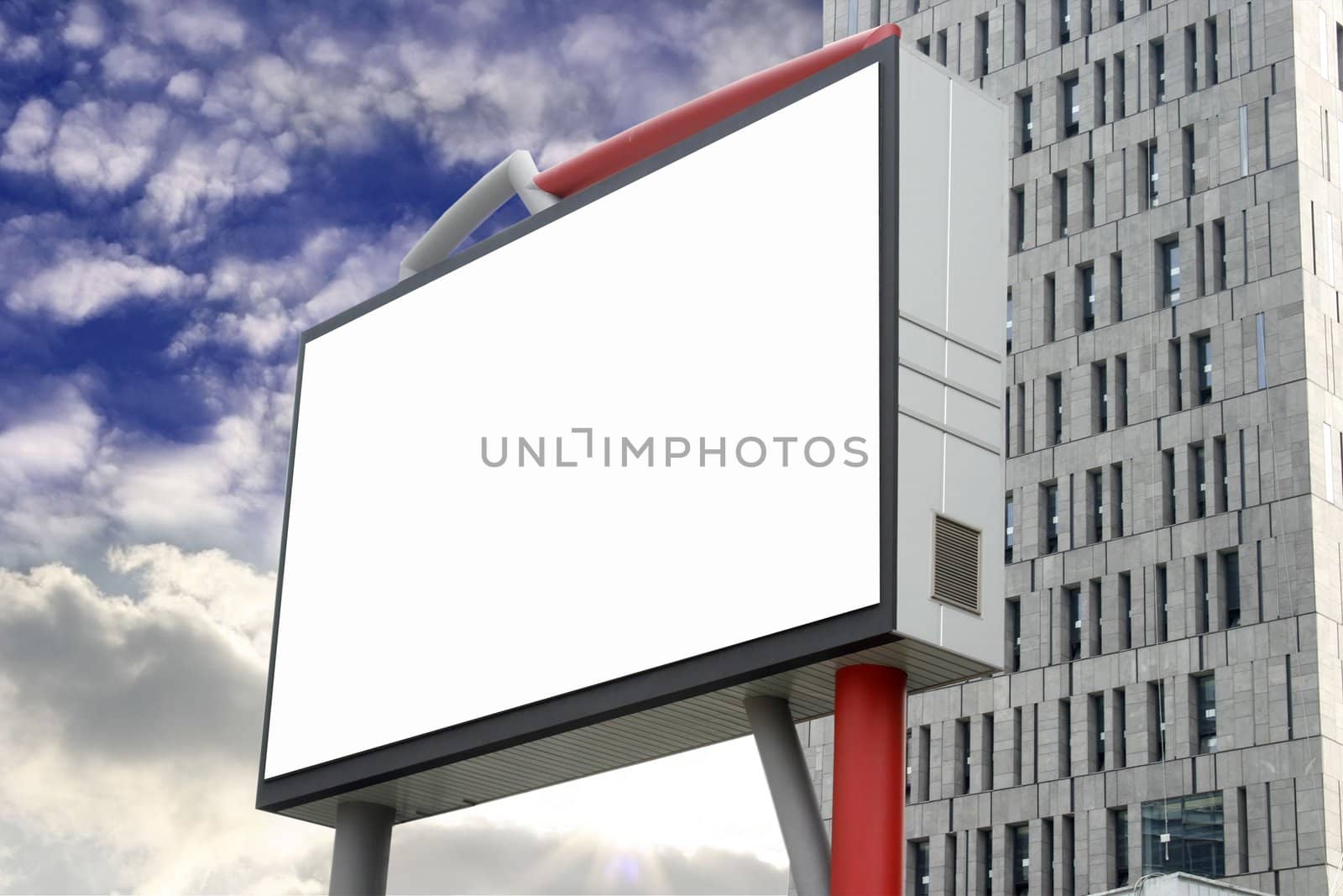Blank Billboard in the building by sacatani