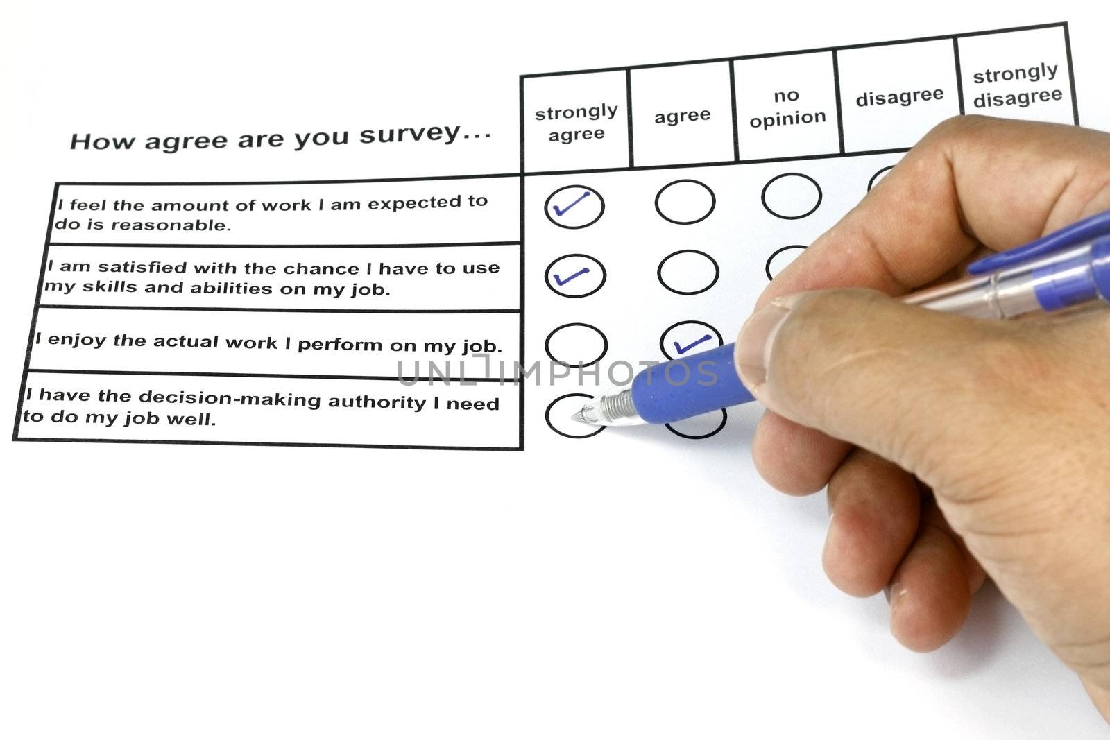 How Agree Are You Survey - business concept for management and human resources.