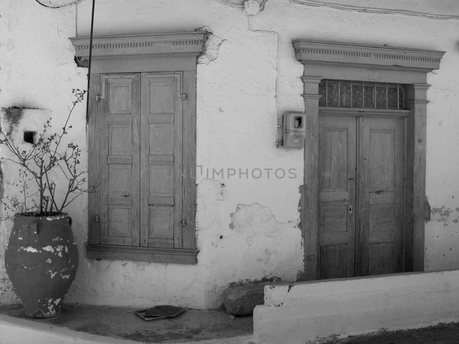 desolate greek house