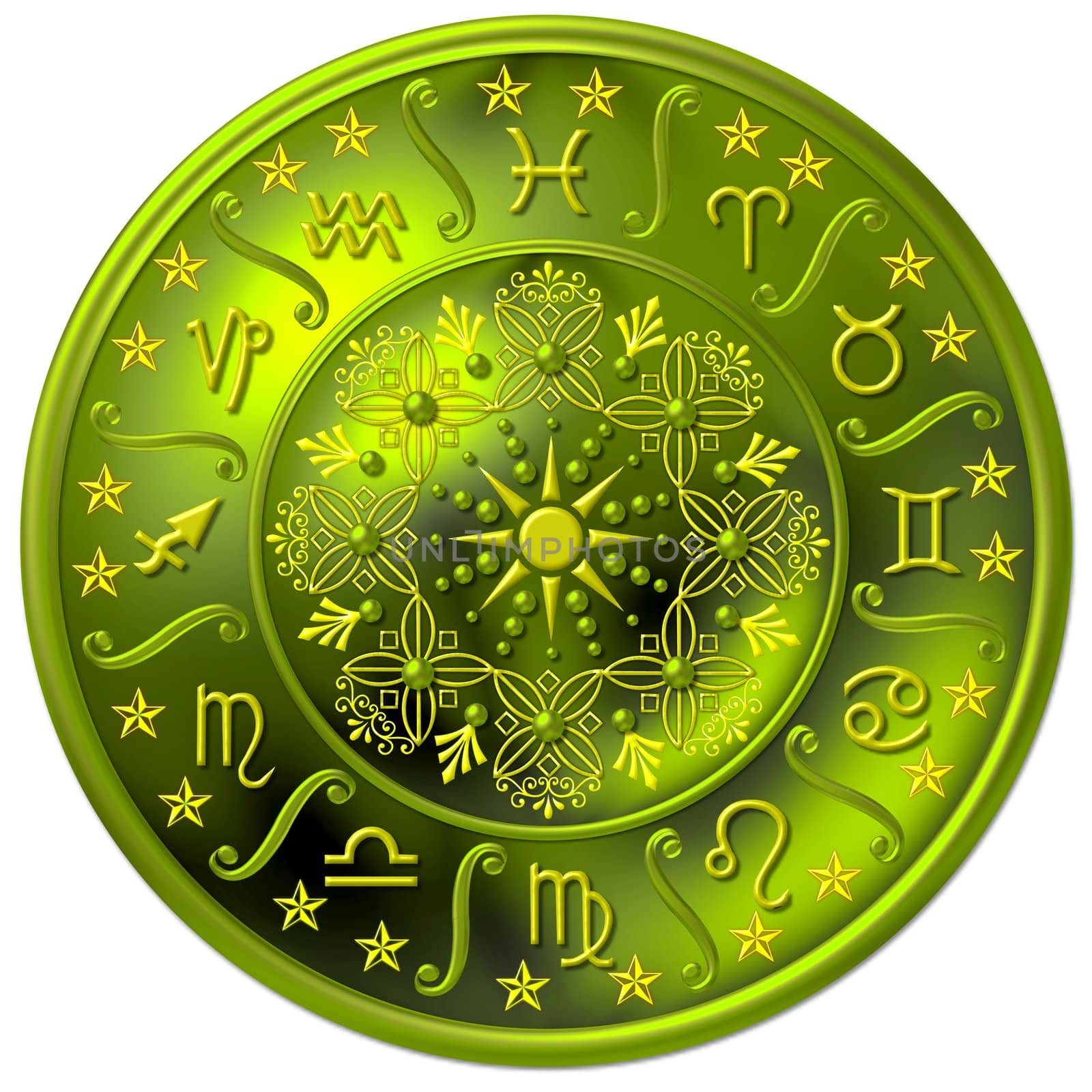 green zodiac sign by peromarketing