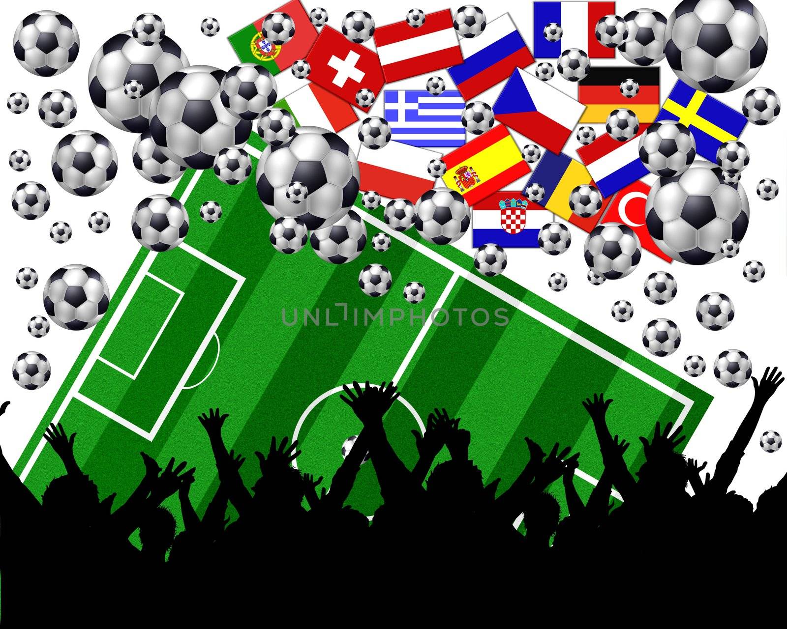 illustration of the soccer euro 2008
