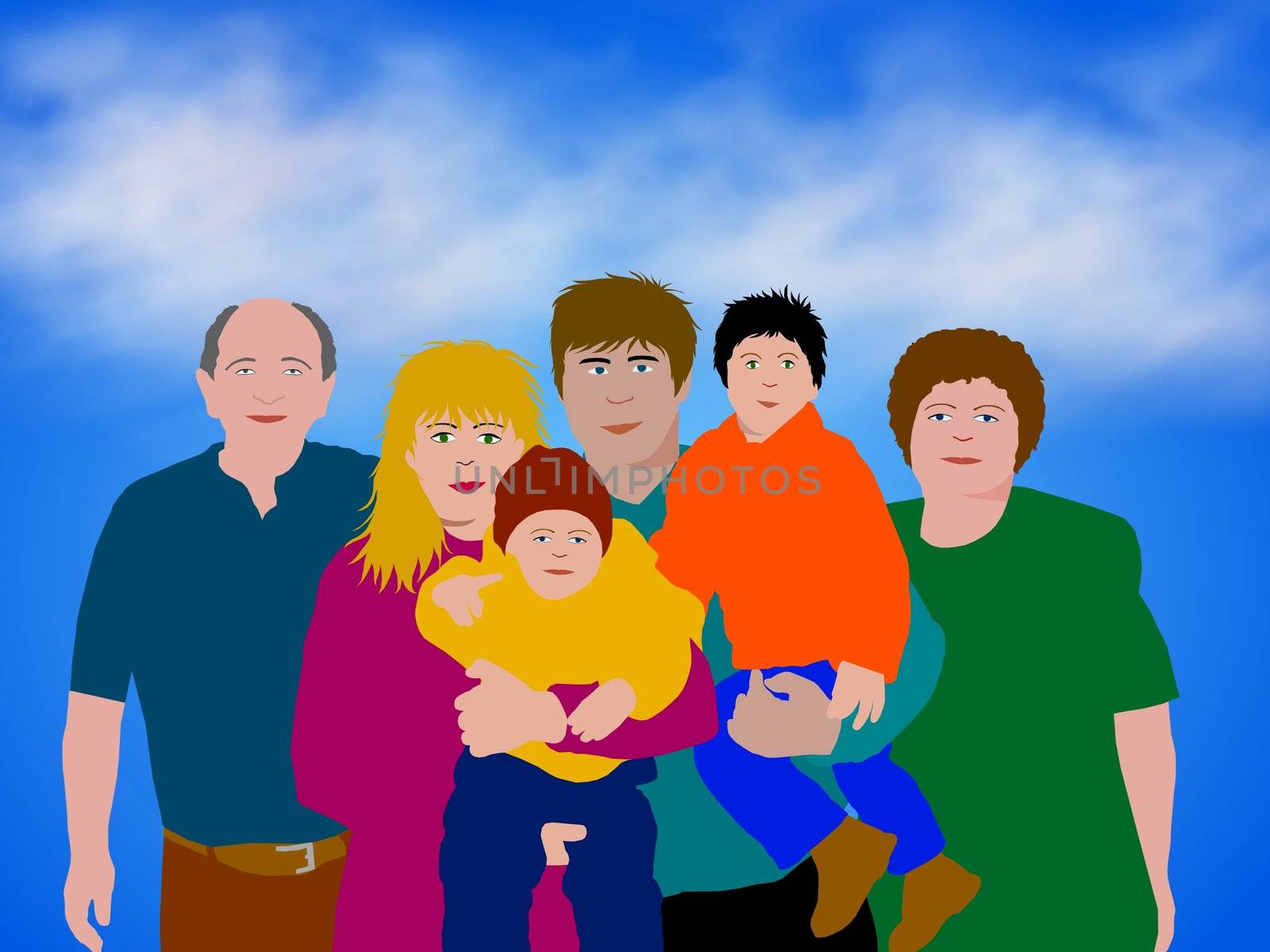 illustration of a family