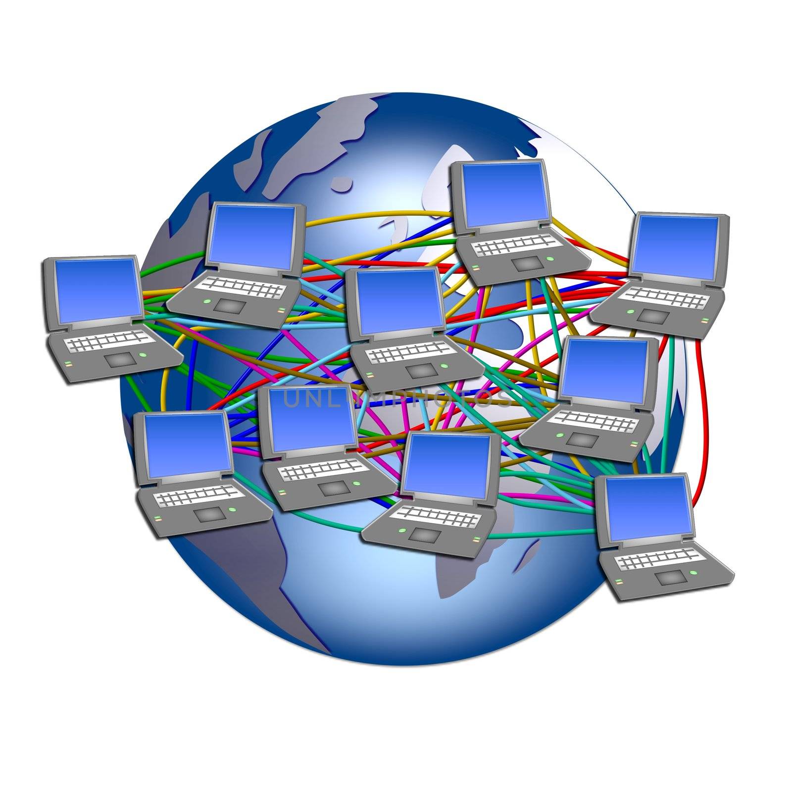 illustration of the world wide web